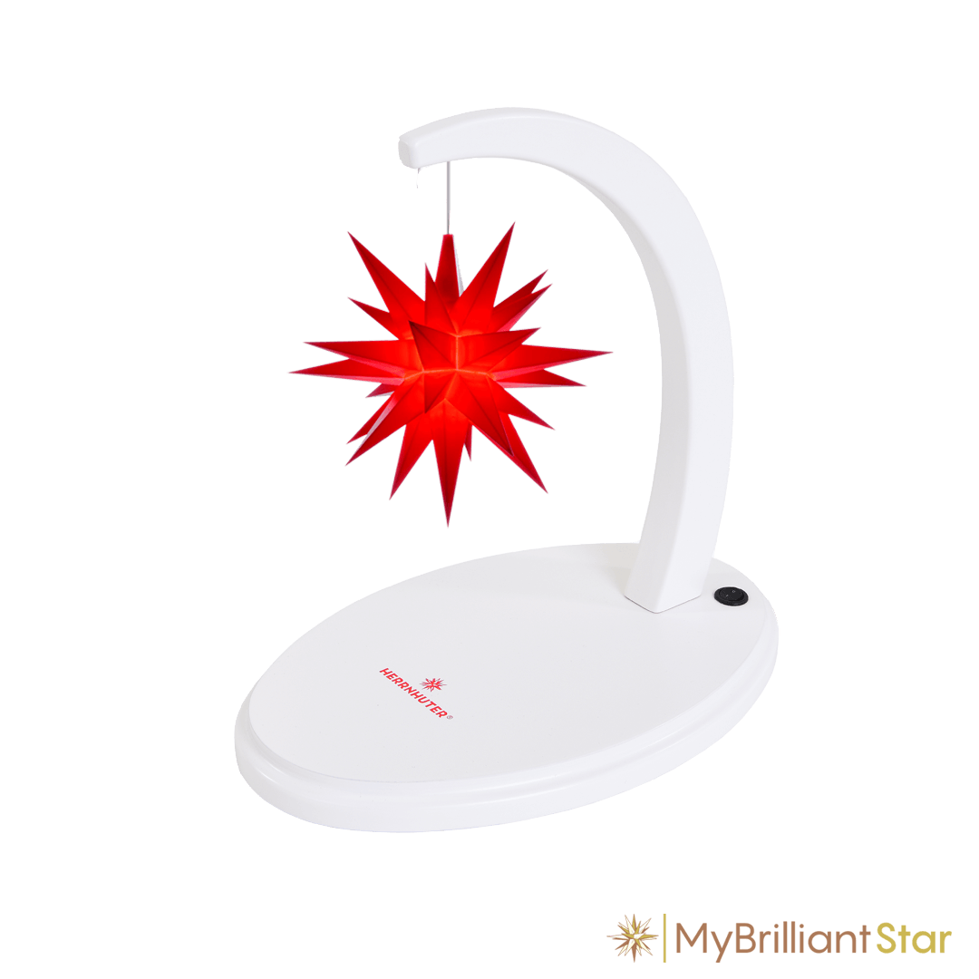 Herrnhut Star Bow white with red star