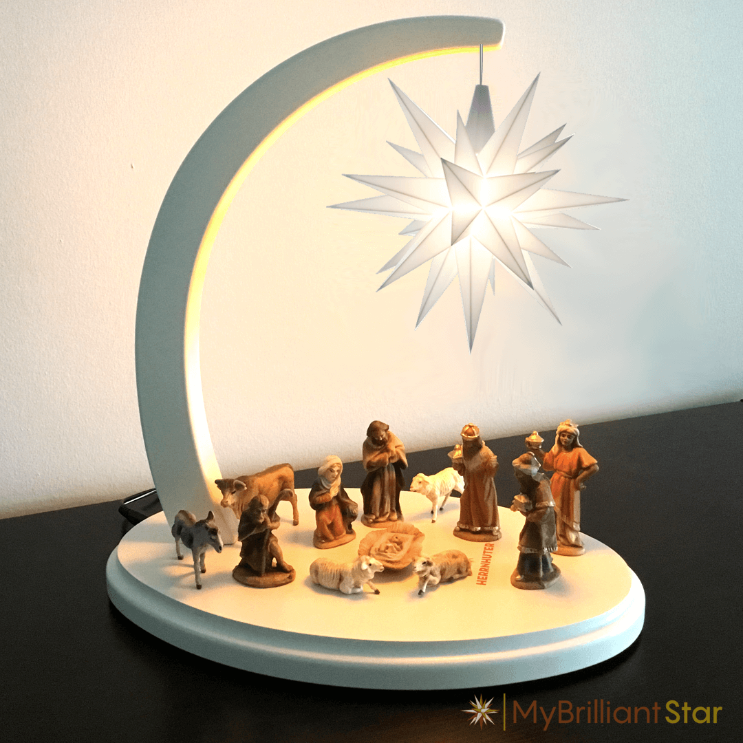 Herrnhut Star Bow white with white star