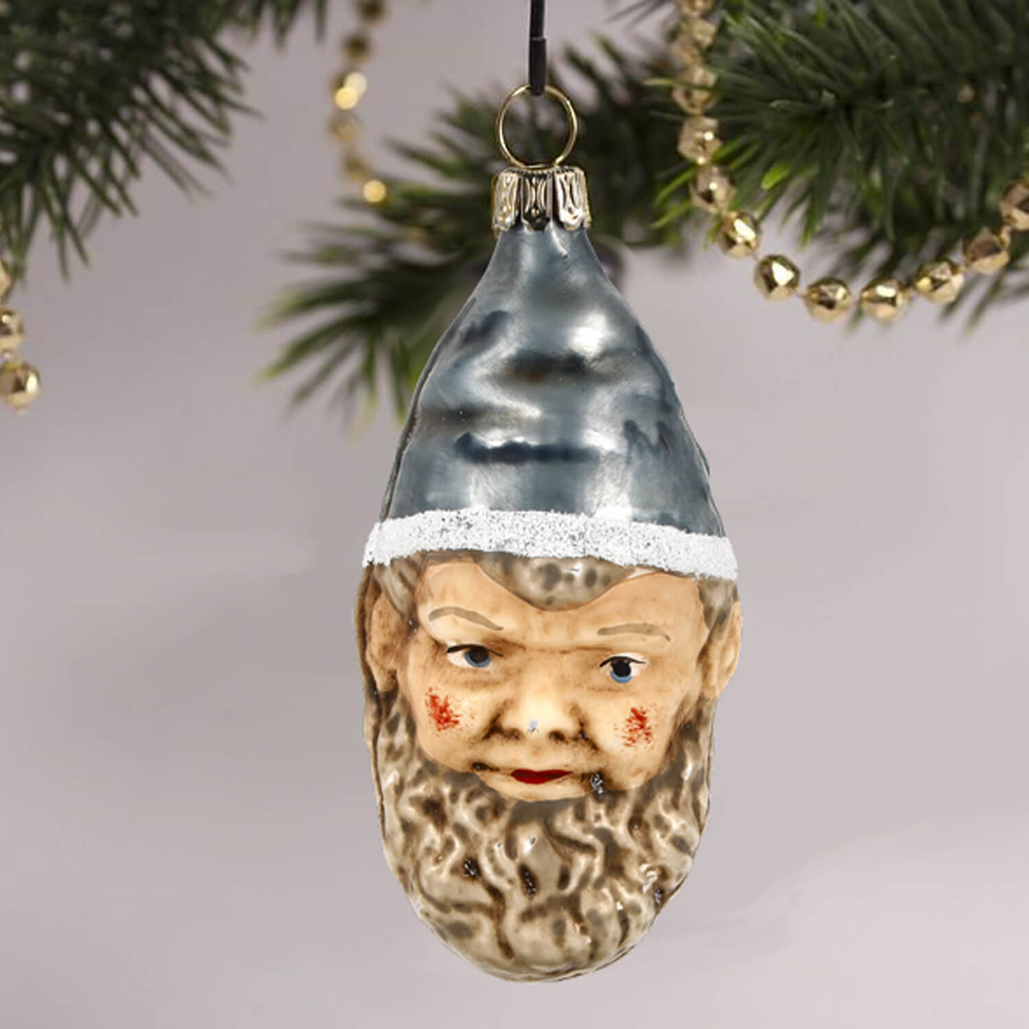 MAROLIN® - Glass ornament "Dwarf with blue cap"