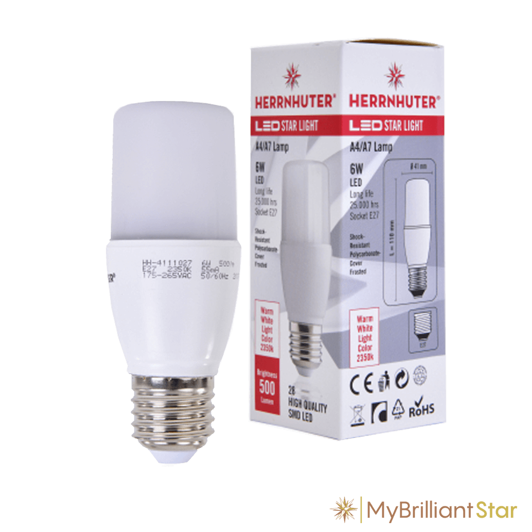 Ampoule de rechange LED, E26, 6W pour étoile en plastique ~ 40 - 70 cm / 16-27 pouces ø