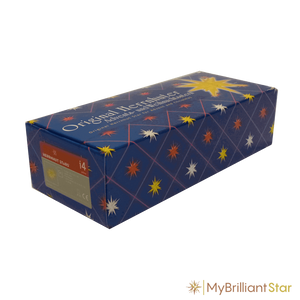 Box for Original Herrnhut paper star, yellow / red center, ~ 40 cm / 16 inch ø
