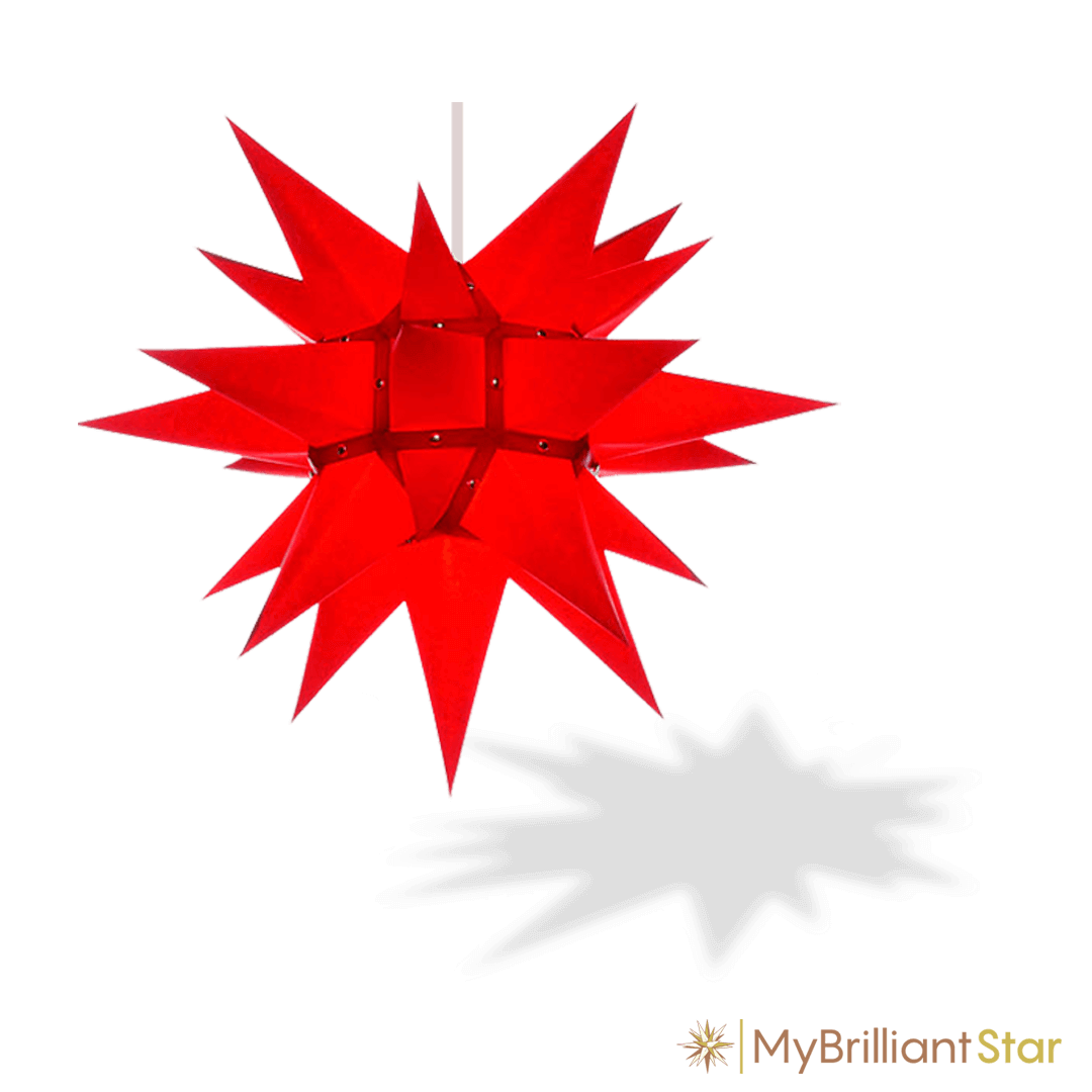Original Herrnhut paper star, red, ~ 40 cm / 16 inch - MyBrilliantStar