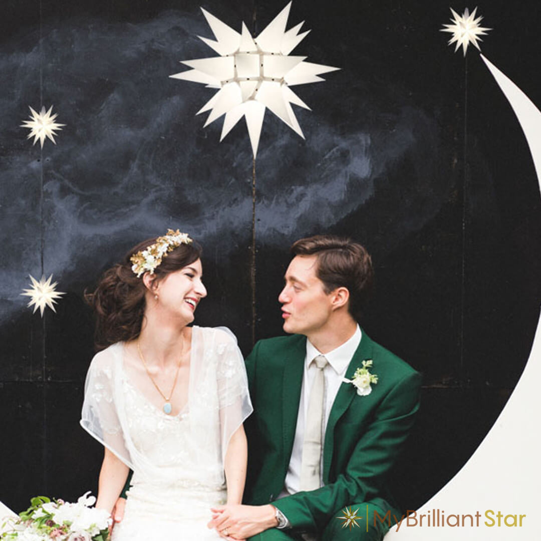 Original Herrnhut paper star, white, ~ 40 cm / 16 inch ø