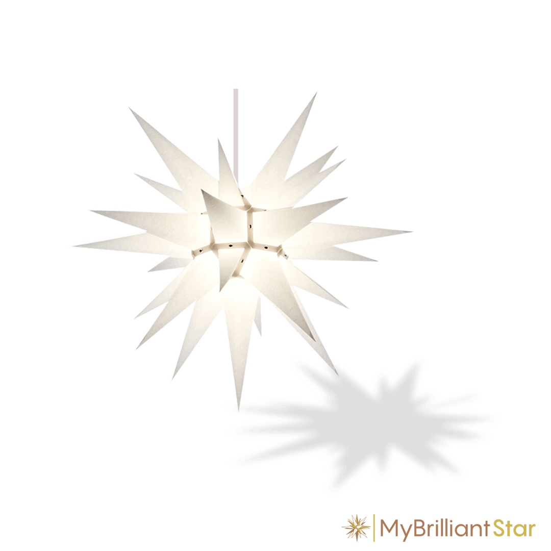 Original Herrnhut paper star, white, ~ 60 cm / 24 inch ø