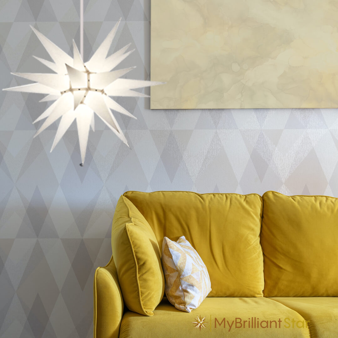 Original Herrnhut paper star, white, ~ 70 cm / 27 inch ø