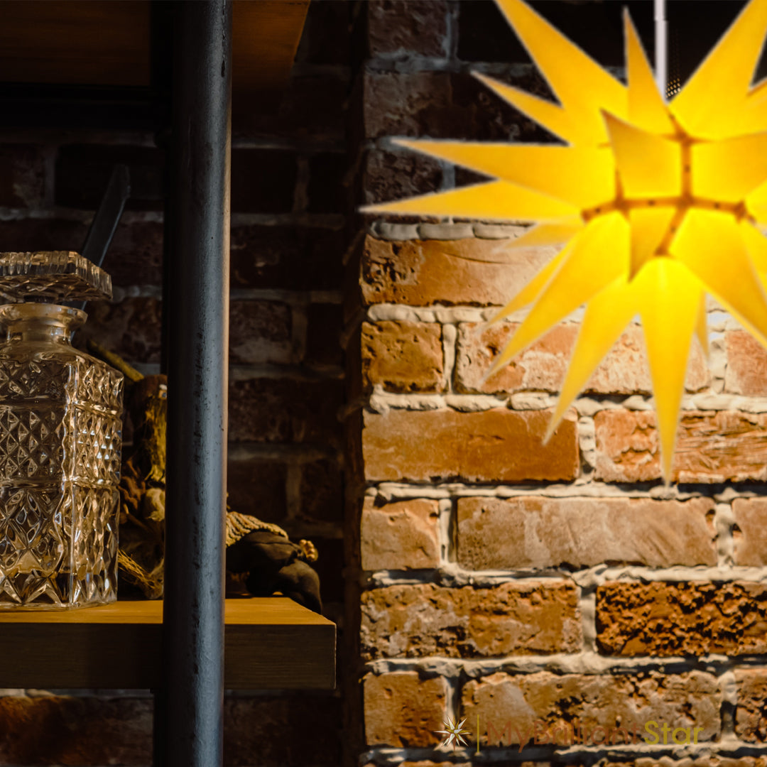 Étoile en papier originale Herrnhut, jaune, ~ 70 cm / 27 pouces ø