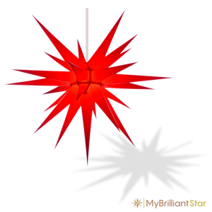 Original Herrnhut paper star, red, ~ 80 cm / 32 inch ø