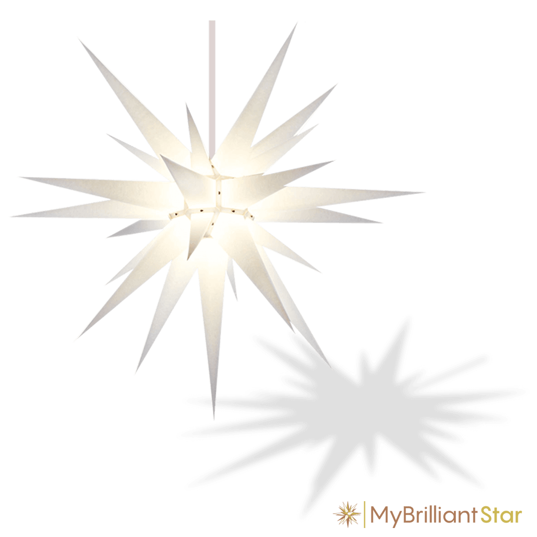 Original Herrnhut paper star, white, ~ 80 cm / 32 inch ø