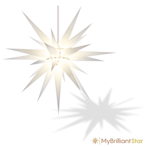 Original Herrnhut paper star, white, ~ 80 cm / 32 inch ø